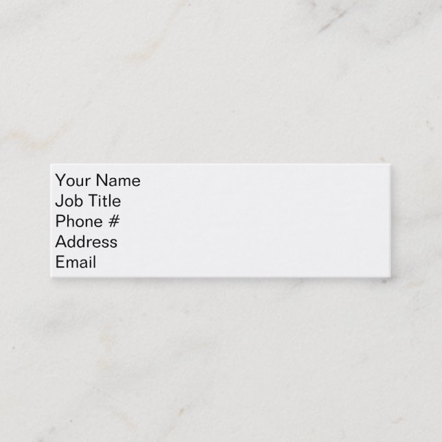 Cartão De Visita Mini Primeira impressão (Frente)