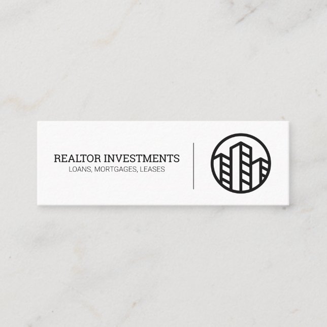 Cartão De Visita Mini Profissional | Investidor Realtor (Frente)