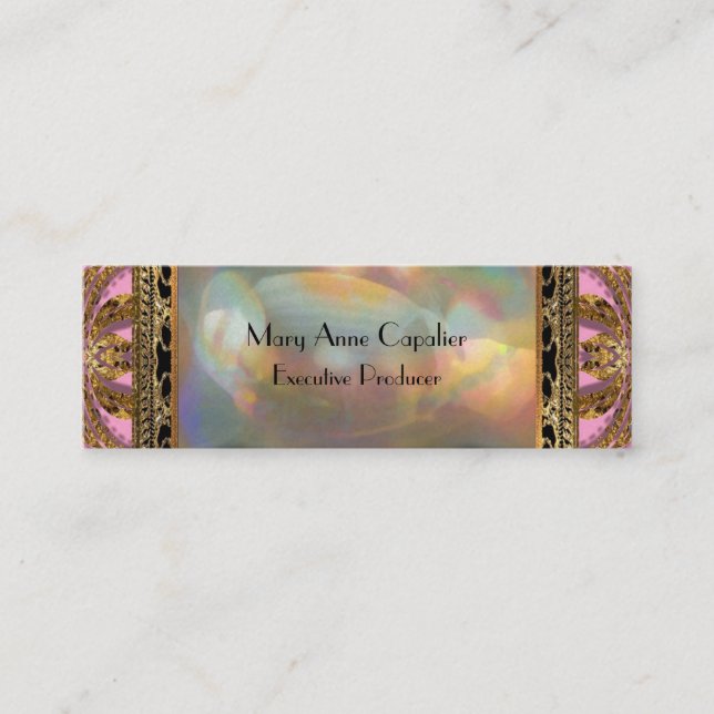 Cartão De Visita Mini Profissional magro elegante de Baarnetscue (Frente)