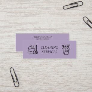 Cartão De Visita Mini Purple Lilac Clearing Services Company