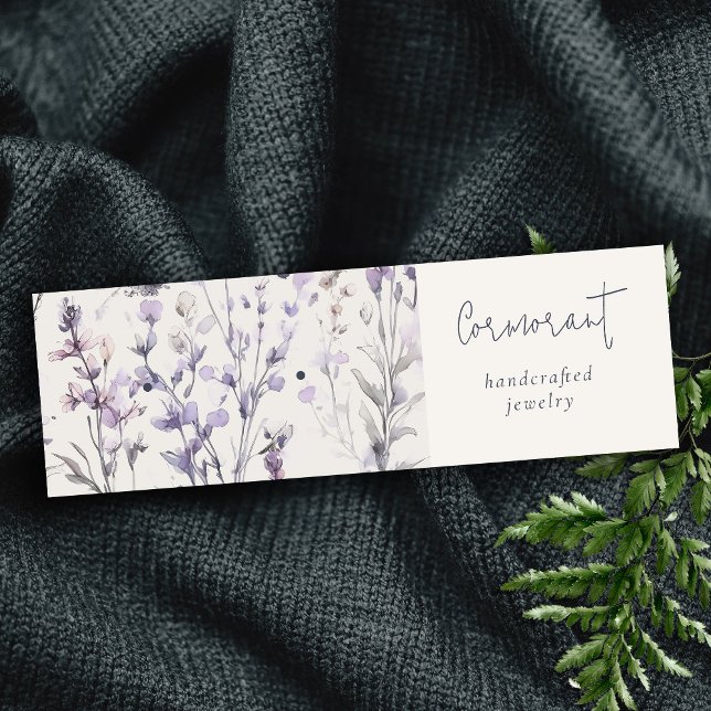 Cartão De Visita Mini Púrpura Lilac Roxo Alvo de Alça Floral (Criador carregado)