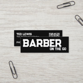 Cartão De Visita Mini QR personalizado da barbagem móvel