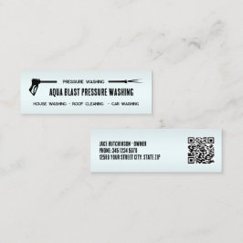 Cartão De Visita Mini QR personalizado de lavagem de pressão 🌊