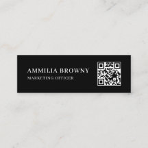 QR Preto Escaneável | Design de Contato Moderno Mi