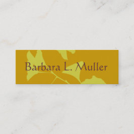 Cartão De Visita Mini Ramificação de Árvore Ginkgo Brilhante com Folhas