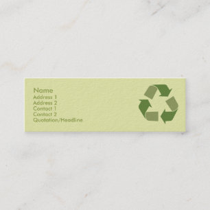 Cartão De Visita Mini Reciclar - magro