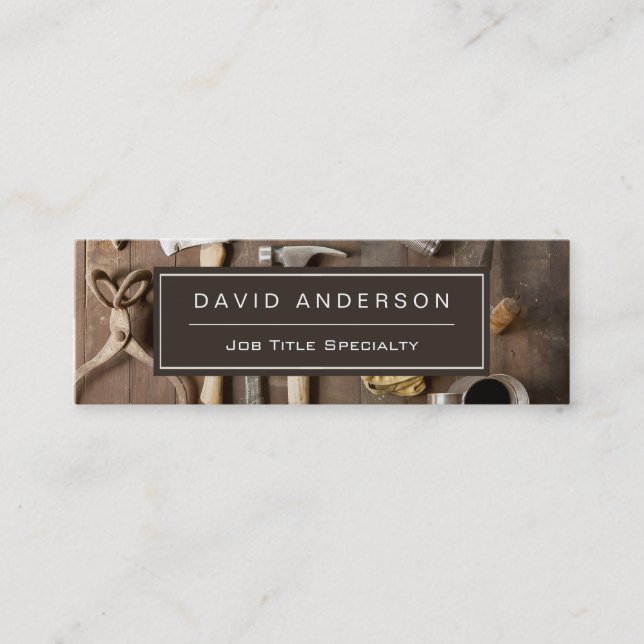 Cartão De Visita Mini Reparações de Carpintaria para Melhoramento da Cas (Frente)