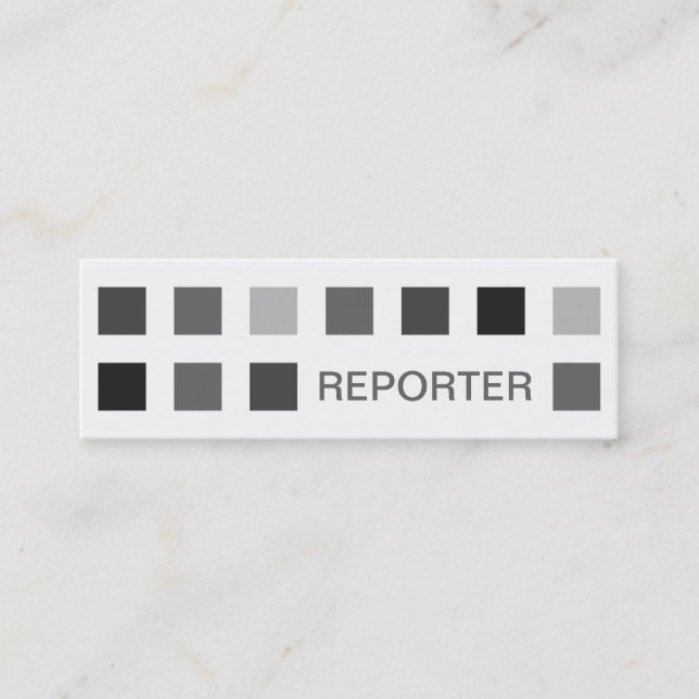 Cartão De Visita Mini REPORTER (quadrados-mod) (Frente)