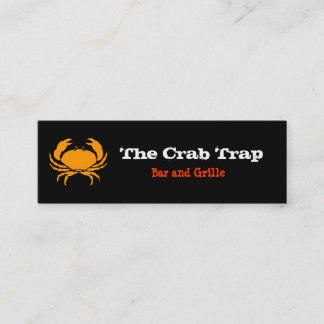 Cartão De Visita Mini Restaurantes do caranguejo e do marisco