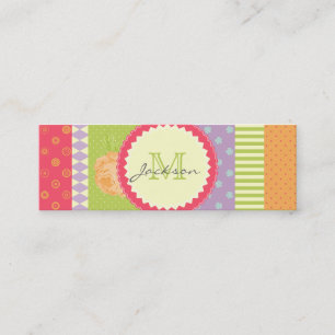 Cartão De Visita Mini Retalhos-Estilo brilhante Multipatterned