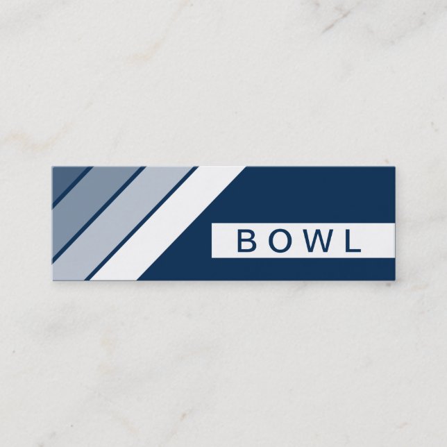 Cartão De Visita Mini retro BOWL (Frente)