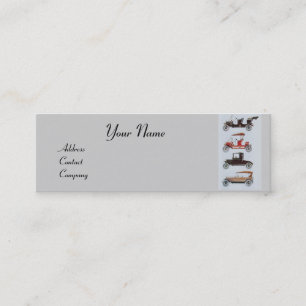 Cartão De Visita Mini RETRO CARROS 2 - Reparações automáticas, automóvei