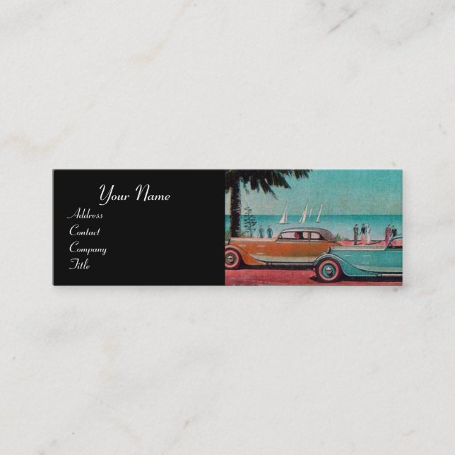 Cartão De Visita Mini RETRO CARS - Automóvel de reparação automática (Frente)