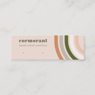 Cartão De Visita Mini Retro Rainbow Desert Chic Stud Earring Display