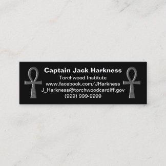 Cartão De Visita Mini Rico Silver Ankh