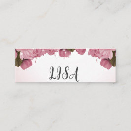 CARTÃO DE VISITA MINI ROSES DE ROSA