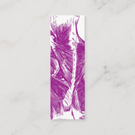 Cartão De Visita Mini Roxo dos músculos traseiros | da anatomia | do