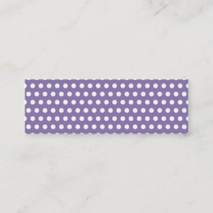 Cartão De Visita Mini Roxo Escuro Lavanda com Pontos Brancos