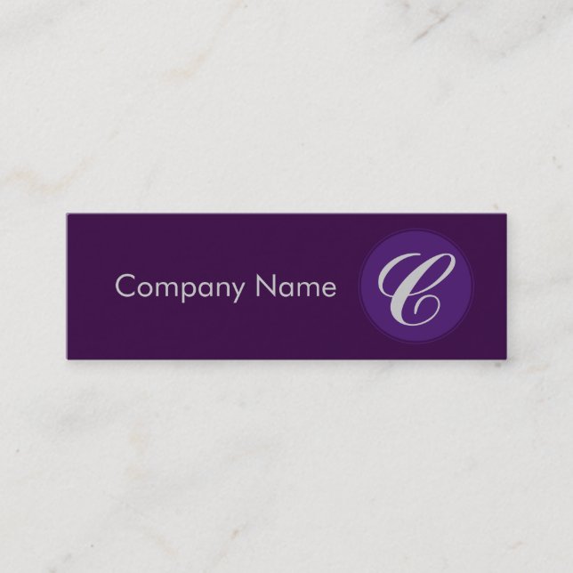 Cartão De Visita Mini Roxo Real (Frente)