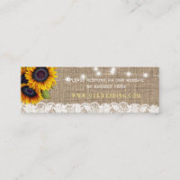 RSVP — Site de casamento Russo Burlap sunflower
