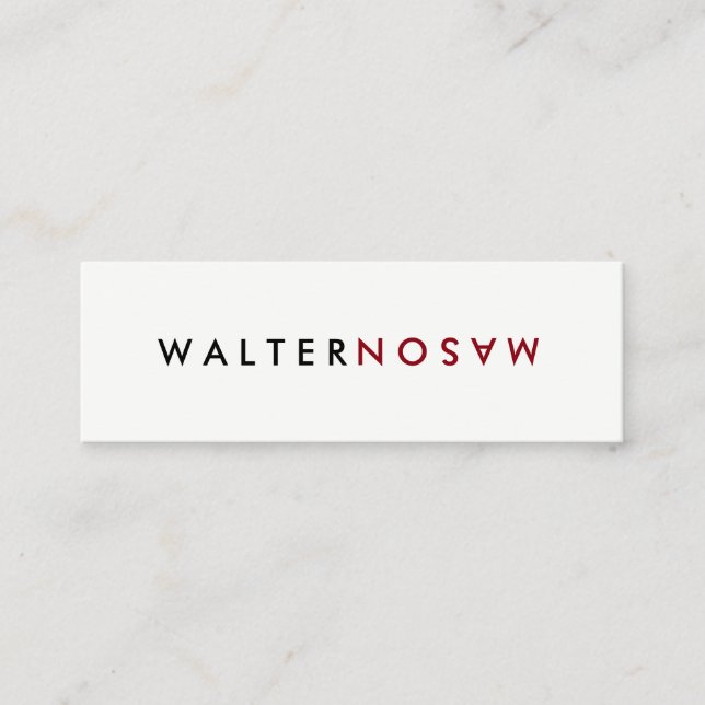 Cartão De Visita Mini Sacudir Carta (Frente)