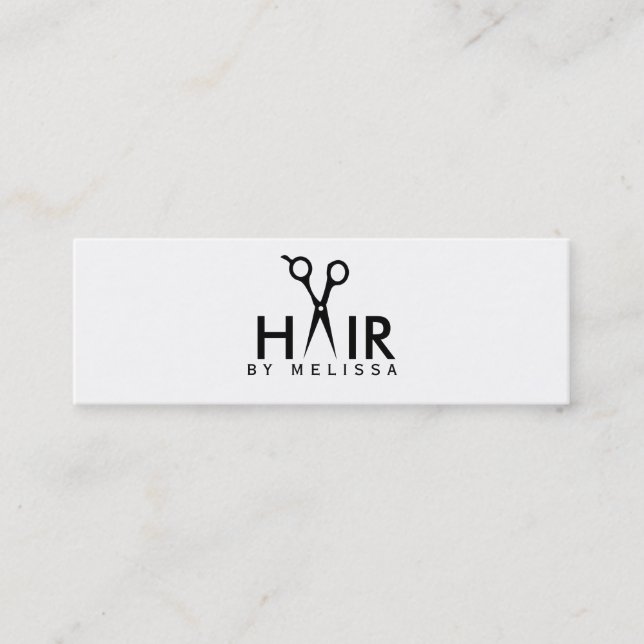 Cartão De Visita Mini salão de beleza simples moderno do cabeleireiro do (Frente)