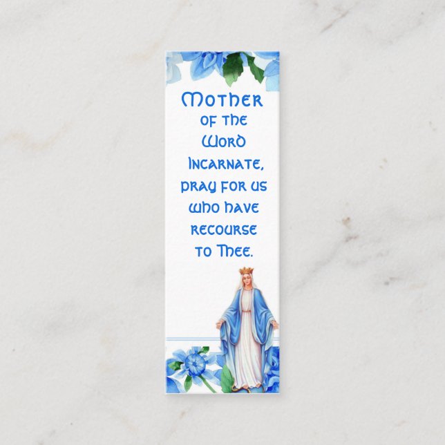 Cartão De Visita Mini Santa Sé Religiosa Santa Madre, Virgem Católica Ab (Frente)