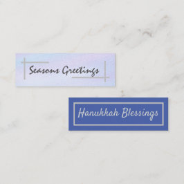 Cartão De Visita Mini Saudações de Seasons/Abençoações de Hanukkah