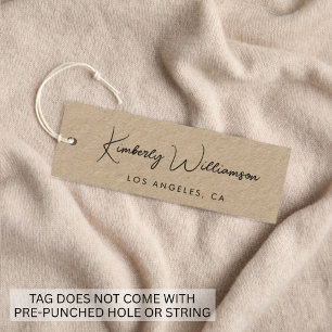 Cartão De Visita Mini Script de Assinatura Chic - Marca de travamento do