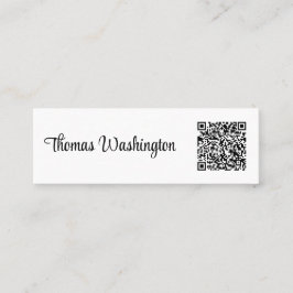 Cartão De Visita Mini Script de Na moda de Código de QR Profissional Mín