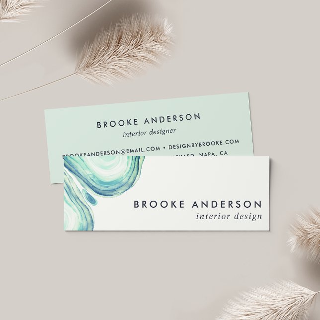 Cartão De Visita Mini Seaglass Geode (Criador carregado)