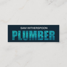 Cartão De Visita Mini Serviço de canalização de cartazes do Watery Plumb