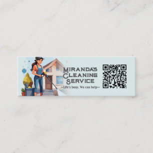 Cartão De Visita Mini Serviço de Limpeza de Casa Moderna Serviço de Limp
