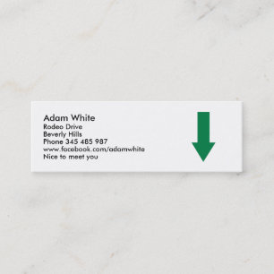 Cartão De Visita Mini Seta