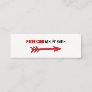 Cartão De Visita Mini Seta / Vermelho