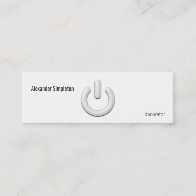 Cartão De Visita Mini Símbolo à espera (Frente)