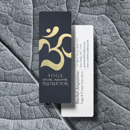 Cartão De Visita Mini Símbolo de treinador de meditação de Yoga OM