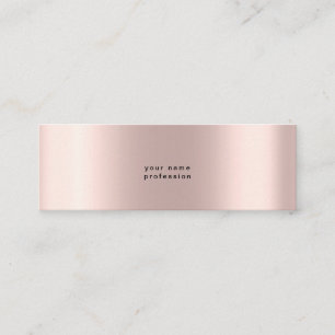 Cartão De Visita Mini Simples - Cor-de-rosa-rosa-branca personalizado