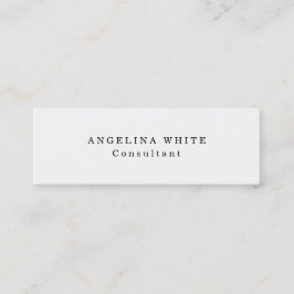 Cartão De Visita Mini Simples e simples criativo profissional branco mag