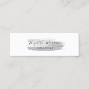 Cartão De Visita Mini Simples Elegante Moderno,Traço    SilverBrush