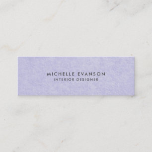 Cartão De Visita Mini Simples profissional Mínimo Roxo