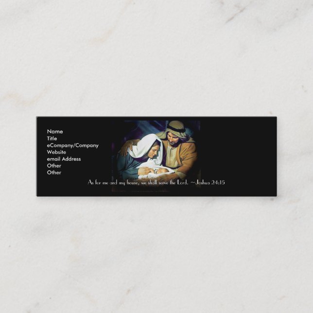 Cartão De Visita Mini Sirva o Senhor (Frente)