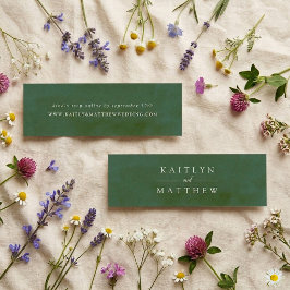Cartão De Visita Mini Site de Casamento com Aquarela Verde