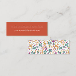 Cartão De Visita Mini Site de Casamento Online da Flor Laranja Indiana