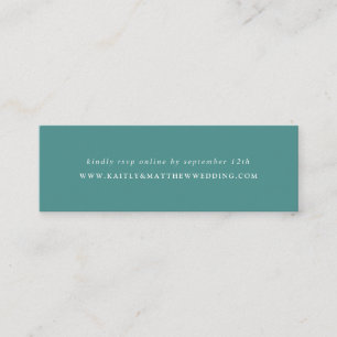Cartão De Visita Mini Site de Casamento Verde Moderno Simples