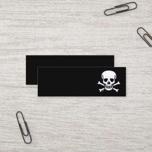 Cartão de visita mini Skull n Bones todo preto