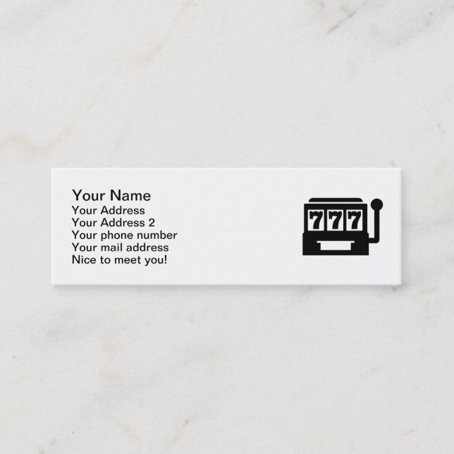 Cartão De Visita Mini Slot machine (Frente)