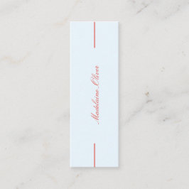 Cartão De Visita Mini Solicitante Elegante Moderno Azul