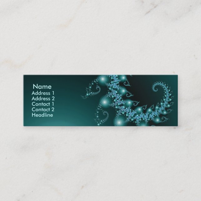 Cartão De Visita Mini Sparkle 3 Abstrato Fractal Fine Art (Frente)