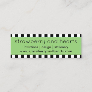 Cartão De Visita Mini Stripes Negras e Brancas, Padrões Strike, Linhas